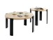 Couchtisch >54462< in eiche, schwarz, MDF, Metall - 42x75cm (HxD)