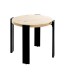 Beistelltisch >54463< in eiche, schwarz, MDF, Metall - 46x50cm (HxD)