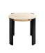 Beistelltisch >54463< in eiche, schwarz, MDF, Metall - 46x50cm (HxD)