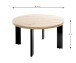 Couchtisch >54464< in eiche, schwarz, MDF, Metall - 42x75cm (HxD)