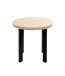 Beistelltisch >54465< in eiche, schwarz, MDF, Metall - 46x50cm (HxD)