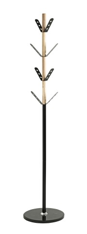 Garderobenständer >54593< in natur, schwarz - 179x37 (HxD)