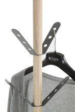 Garderobenständer >54893< in anthrazit, natur - 179x37 (HxD)
