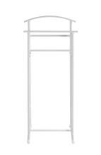 Herrendiener >55303< in weiß, Stahlrohr - 48x107x36cm (BxHxT)