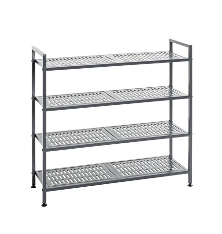 Schuhregal >55815< in anthrazit, Metall - 73x72x25cm (BxHxT)