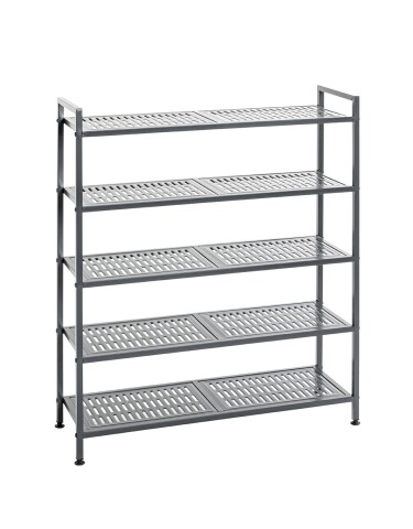 Schuhregal >55816< in anthrazit, Metall - 73x90x25cm (BxHxT)