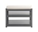 Schuhbank >55817< in anthrazit, grau - 60x47x28cm (BxHxT)