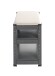 Schuhbank >55817< in anthrazit, grau - 60x47x28cm (BxHxT)