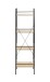 Ablageregal >55909< in eiche, schwarz, MDF, Metall - 34x130x27cm (BxHxT)