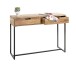 Konsole >54966< in akazie, schwarz, Massivholz, Metall - 100x75x35cm (BxHxT)