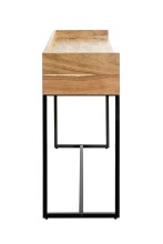 Konsole >54967< in akazie, schwarz, Massivholz, Metall - 100x80x35cm (BxHxT)