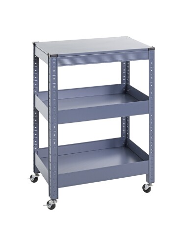 Servierwagen >55118< in blau, Metall - 50x75x32cm (BxHxT)