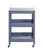 Servierwagen >55118< in blau, Metall - 50x75x32cm (BxHxT)