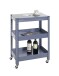 Servierwagen >55118< in blau, Metall - 50x75x32cm (BxHxT)
