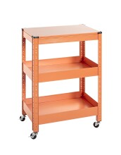 Servierwagen >55618< in orange, Metall - 50x75x32cm...