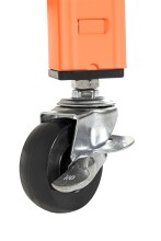 Servierwagen >55618< in orange, Metall - 50x75x32cm (BxHxT)