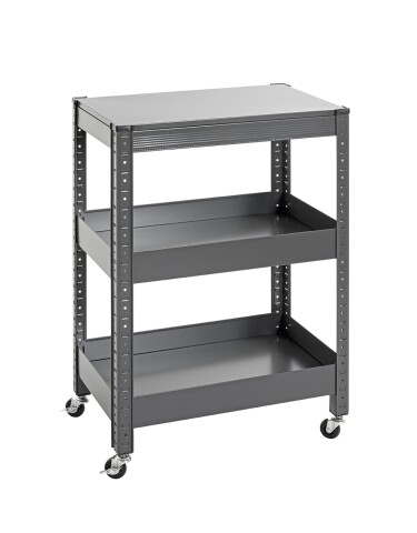 Servierwagen >55818< in anthrazit, Metall - 50x75x32cm (BxHxT)