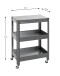 Servierwagen >55818< in anthrazit, Metall - 50x75x32cm (BxHxT)