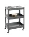 Servierwagen >55818< in anthrazit, Metall - 50x75x32cm (BxHxT)
