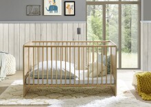 Babybett >Birta< 3 Schlupfsprossen, Artisan Eiche Dekor / Salbei - 78x90x143cm (BxHxT)