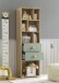 Babyzimmer-Komplettset >Birta< (5-teilig) Eiche / Salbei, Schrank, Bett, Kommode, Regal, Board
