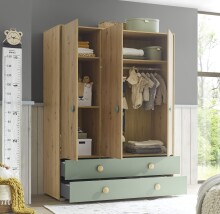 Babyzimmer-Komplettset >Birta< (2-teilig) Artisan Eiche Dekor / Salbei