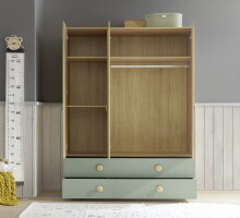 Babyzimmer-Komplettset >Birta< (2-teilig) Artisan Eiche Dekor / Salbei