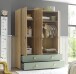 Babyzimmer-Komplettset >Birta< (2-teilig) Artisan Eiche Dekor / Salbei