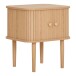 Beistelltisch >Nikko< Jalousientüren, Eichefarbig, MDF - 45x50,5x40cm (BxHxT)