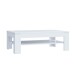 Couchtisch >COFFEE TABLES< mit Ablageboden, in Weiss Glanz - 120x43x75cm (BxHxT)