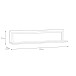 Wandboard >SAVONA< in Schlammeiche Dekor / schwarz - 132,9x27,7x22cm (BxHxT)