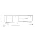 Lowboard >SEWILL<  3 Türen, Schub, Colonial Eiche Dekor/schwarz - 180,8x52,8x42cm (BxHxT)