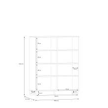 Highboard >SILBA< 4 Türen, Secret grey - 109,9x138,2x41,1cm (BxHxT)