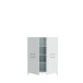 Highboard >SILBA< 4 Türen, Secret grey - 109,9x138,2x41,1cm (BxHxT)
