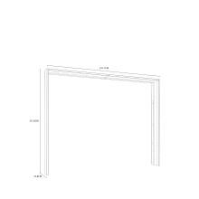 Passepartout >SAVONA< für Kleiderschrank, Eiche Antik Dekor - 231,1x215,9x23,8cm (BxHxT)