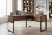 Eckschreibtisch >Marlo< in Zinneiche / schwarz - 152x75,5x104 (BxHxT)