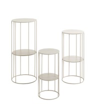 Blumentisch >54182< (3er Set) in grau...