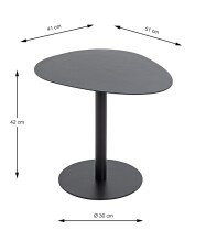 Beistelltisch >59539< in schwarz, Stahlrohr, Metall...