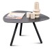 Couchtisch >Mira 3< aus Metall, in anthrazit - 60x35x60 (BxHxT)