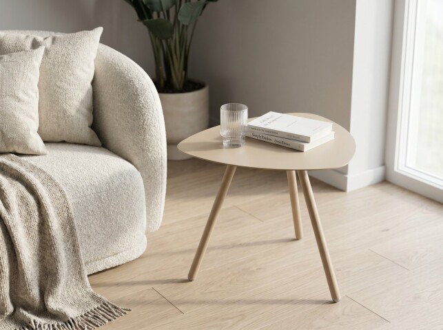 Beistelltisch >Mira 1< in cremeweiß - 50x40x50 (BxHxT)