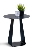 Couchtisch >Freddy 3 < Metall, pulverbeschichtet, in schwarz - 50x45 (HxD)