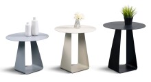 Couchtisch >Freddy 3 < Metall, pulverbeschichtet, in schwarz - 50x45 (HxD)