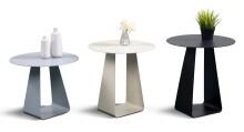 Beistelltisch >Freddy 1< in grau, Metall grau pulverbeschichtet - 38x45cm (HxD)