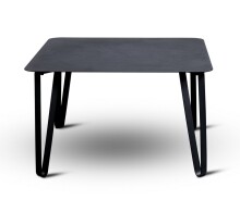 Couchtisch >Emma 3< in schwarz, Metall  - 75x45x75cm (BxHxT)