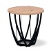 Beistelltisch >Mella 1< Metall in schwarz / Artisan Eiche Dekor - 50x50 (HxD)