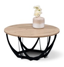 Couchtisch >Mella 2< Metall in schwarz / Artisan...