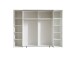 Dreh-/Schwebetürenschrank >Maturs< 10 Böden, 2 Stangen, in Weiß, Dekorfolie - 267x205x57cm (BxHxT)