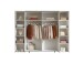 Dreh-/Schwebetürenschrank >Maturs< 10 Böden, 2 Stangen, in Weiß, Dekorfolie - 267x205x57cm (BxHxT)