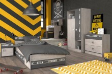 Jugendzimmer-Set >Fabric 11  < (5-teilig) in Esche...
