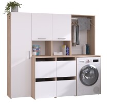 Mehrzweckschrank-Set >Laundry 2< (3-teilig) Eiche...